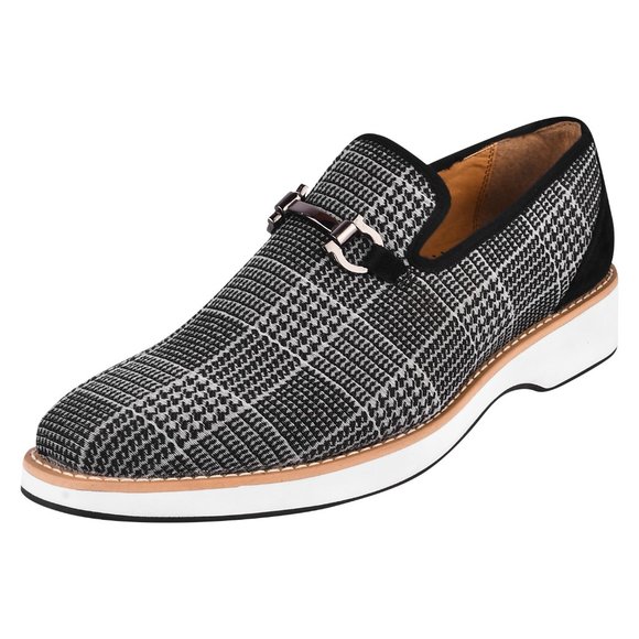 Men\'s Black and White Loafers